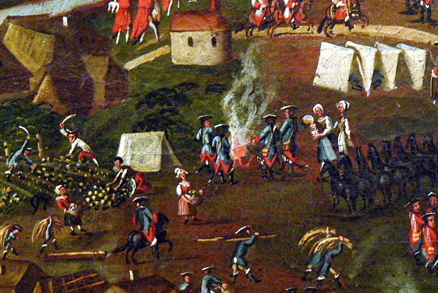 Detail Gemälde Bayrischer Krieg von Käser 1748