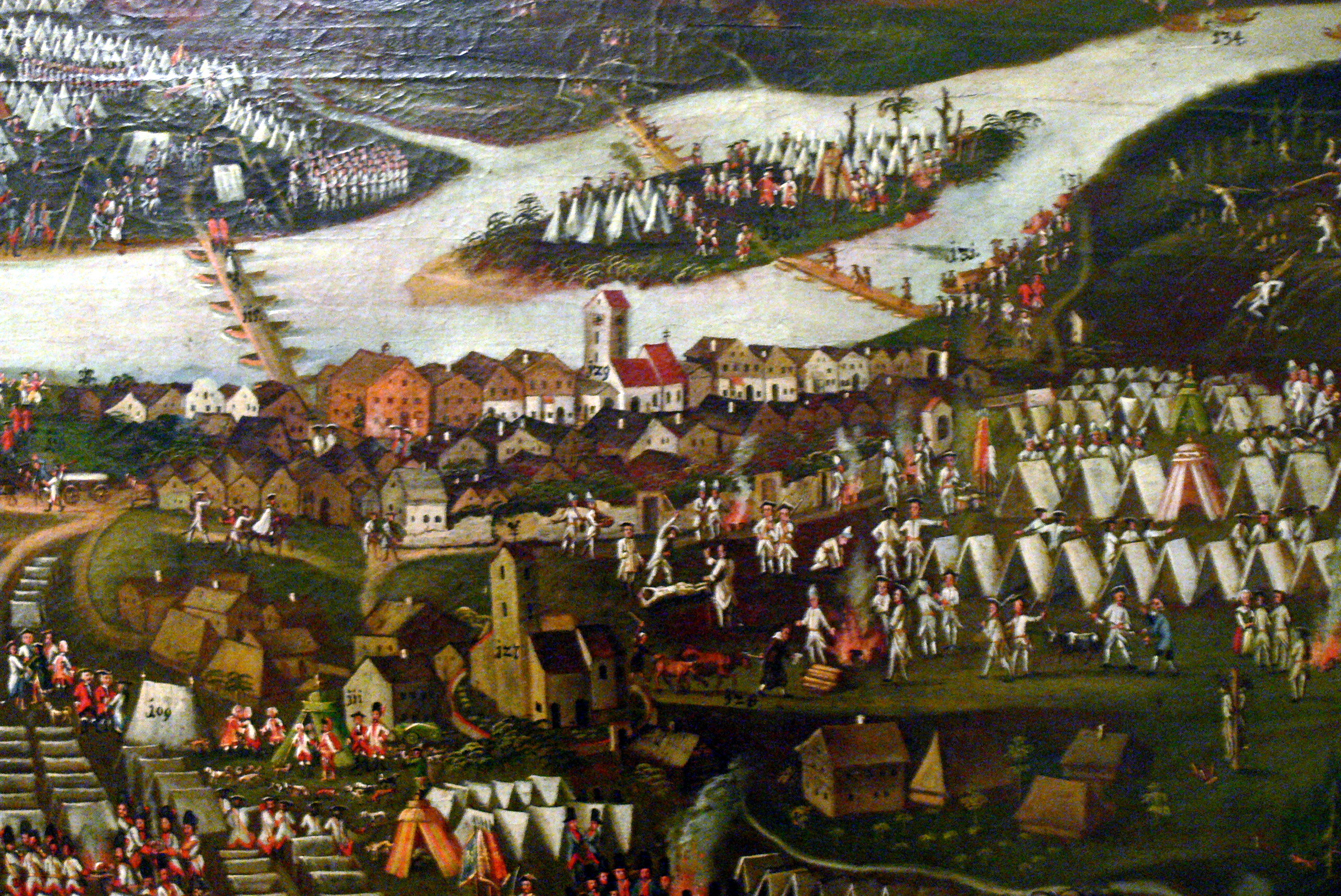 Detail Gemälde Bayrischer Krieg von Käser 1748