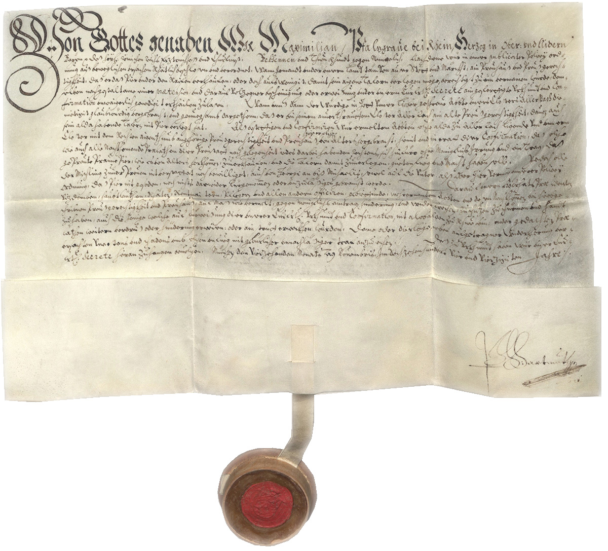 Preußgerechtigkeit. Bild: © Bayerisches Hauptstaatsarchiv München KU Aldersbach 1577, 1644 XI 14