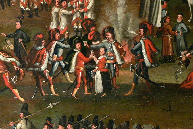Detail Gemälde Bayrischer Krieg von Käser 1748