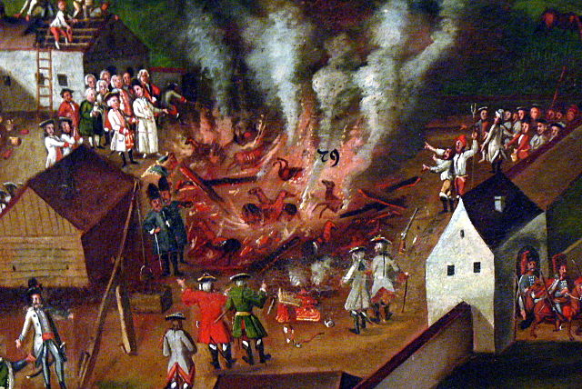 Detail Gemälde Bayrischer Krieg von Käser 1748
