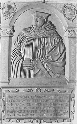 Abt Bartholomäus Madauer. Gedenkstein in der Klosterkirche Aldersbach