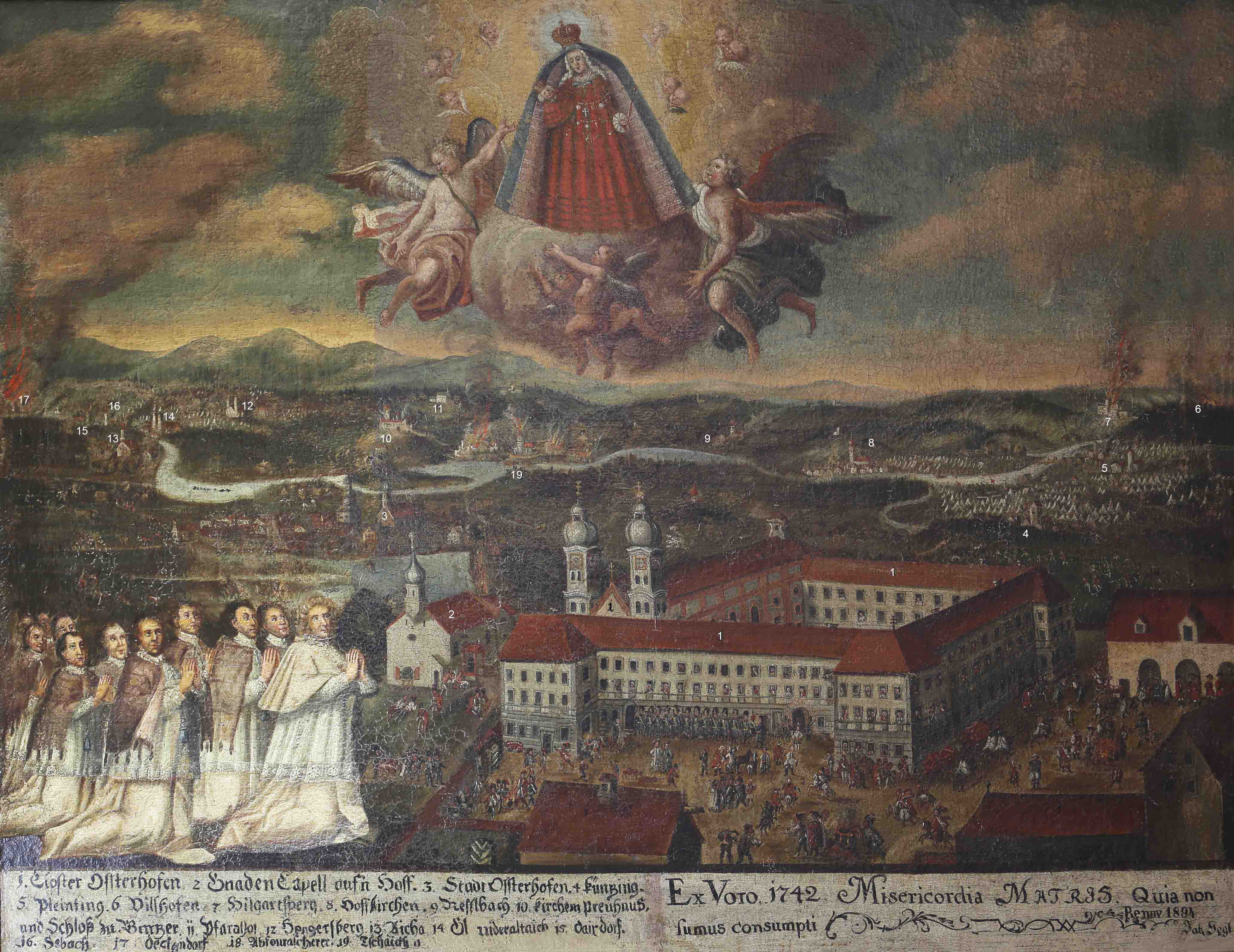 Devotionsbild Osterhofen 1742