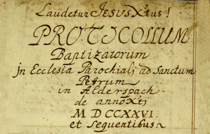 Pfarrmatrikel Aldersbach