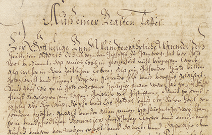 Chronik des Abtes Gerhard Hörger (reg. 1651-69)