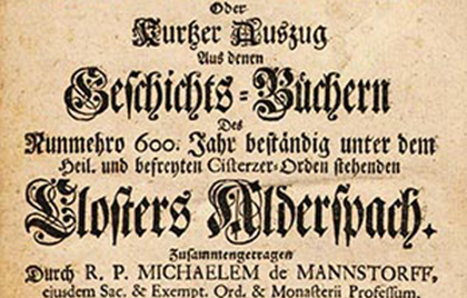 Chronik des Paters Michael Mannstorff (1710-65)