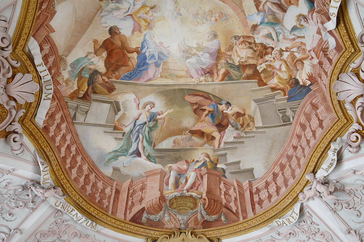 Hauptfresko Ausschnitt: Weihnachtsvision des hl