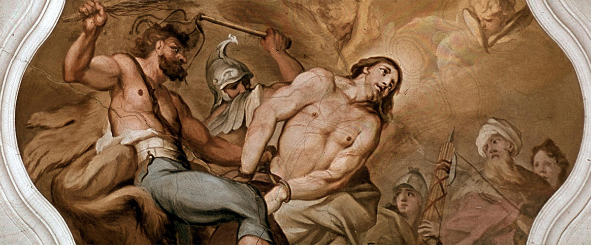 Leidensgeschichte (Seitenschiff): Geißelung Jesu, Aufnahme von 1943