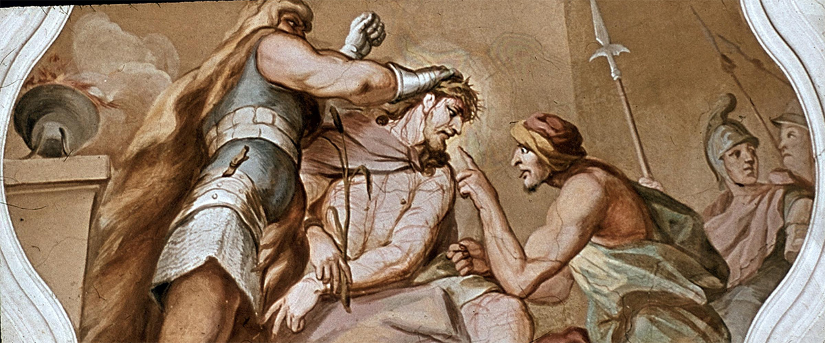 Leidensgeschichte (Seitenschiff): Verspottung Jesu, Aufnahme von 1943