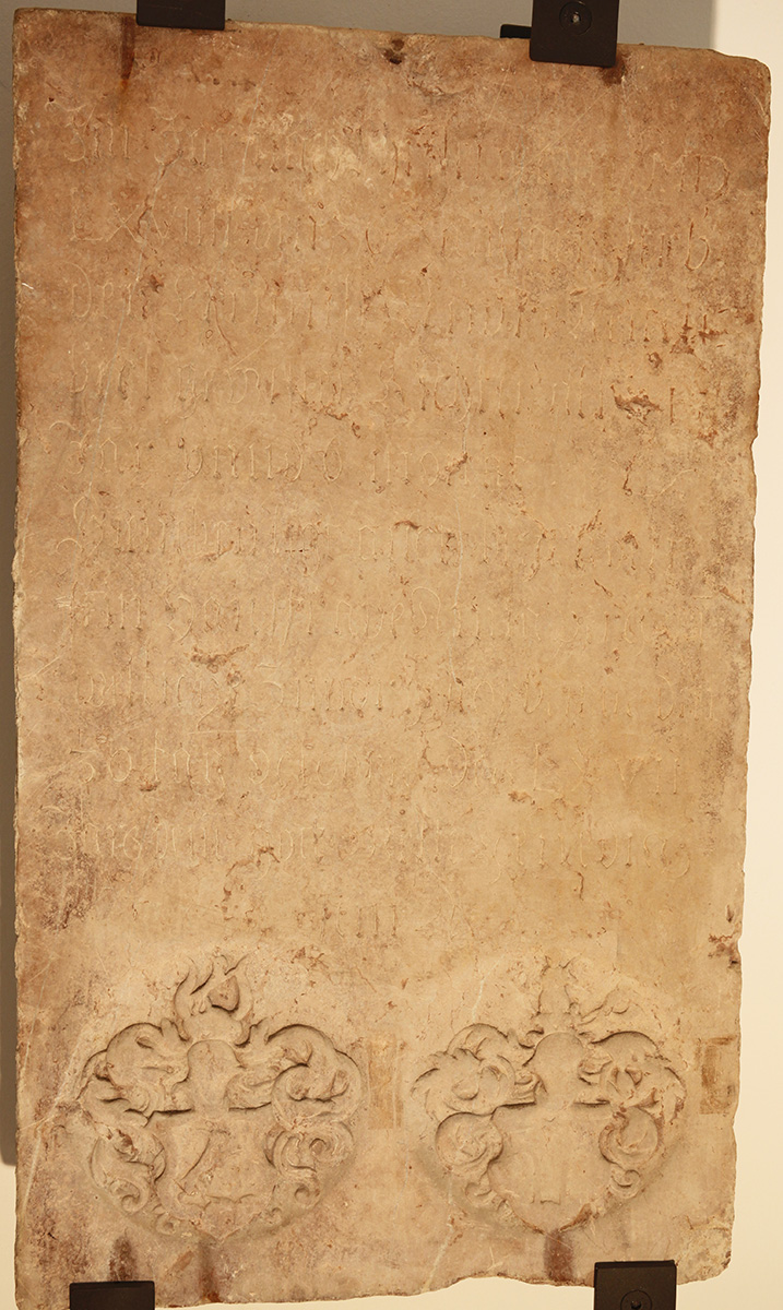 Gedenkplatte für Anna Elisabeth Habenthal, Ehefrau des Hofrichters Johann Joachim