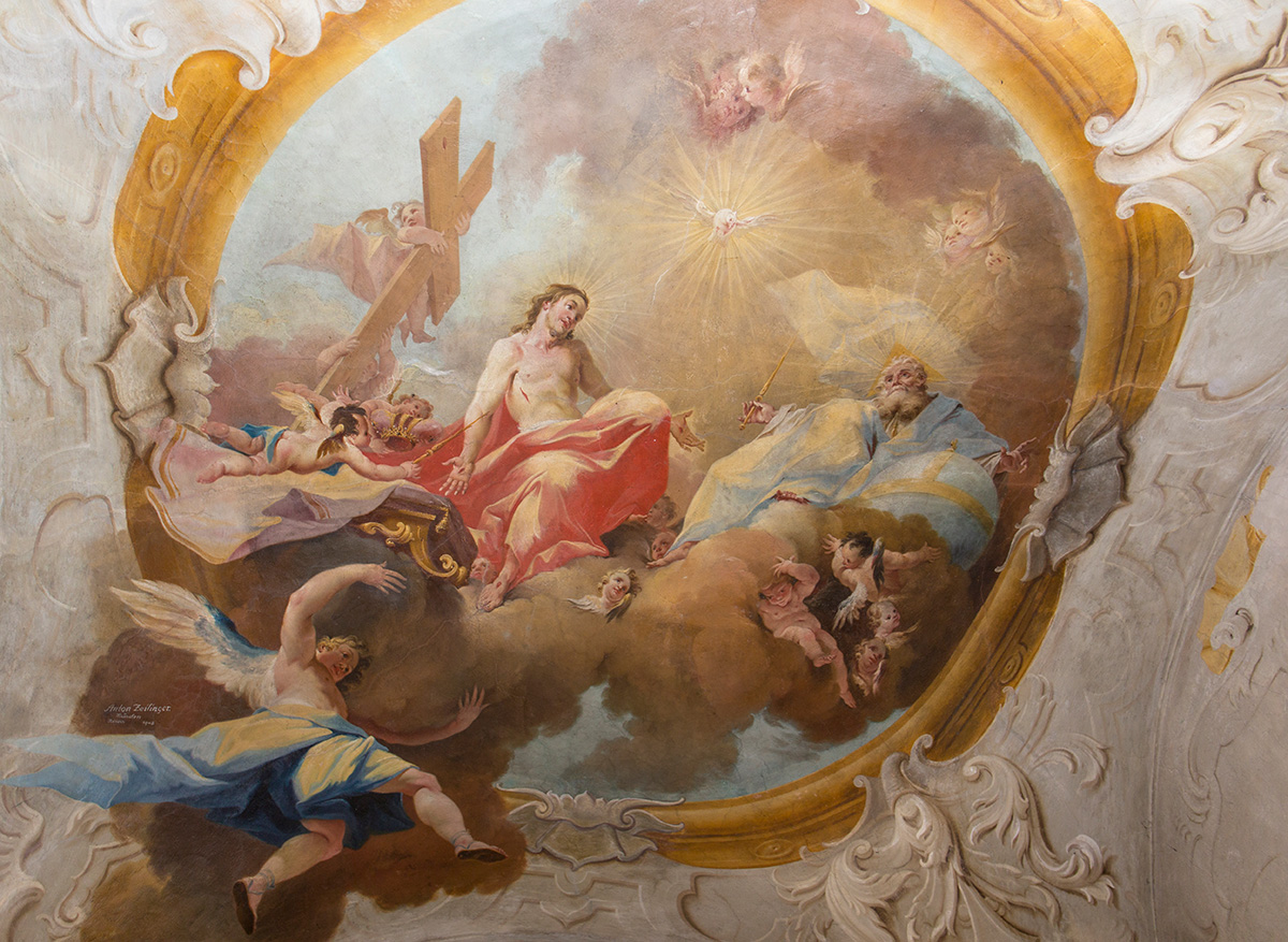 Deckenmalerei in der Abtkapelle (Detail)