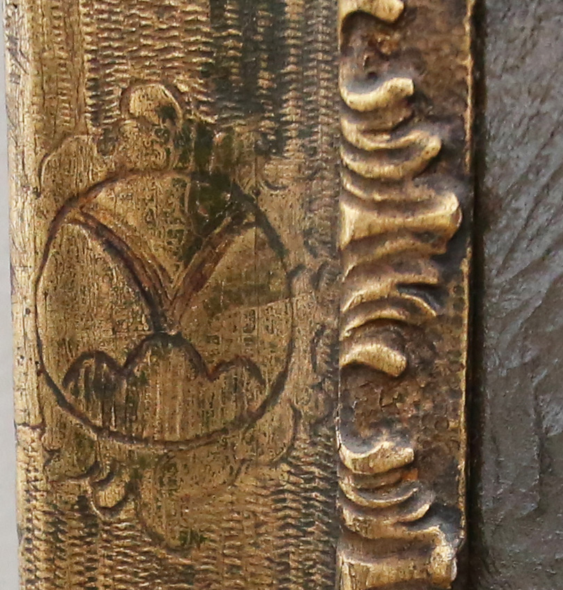 Wappen des Klosters am Bildrahmen des Portraits Abt Theobald II