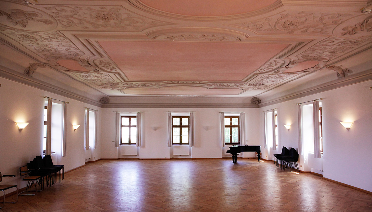 Gesamtansicht des Rekreationssaals Richtung Osten